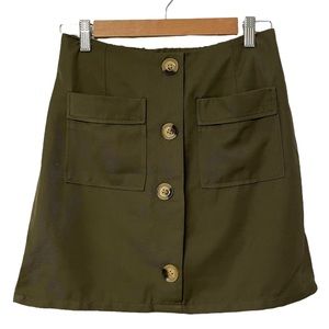 Lumiere Mini Skirt with Button Detail